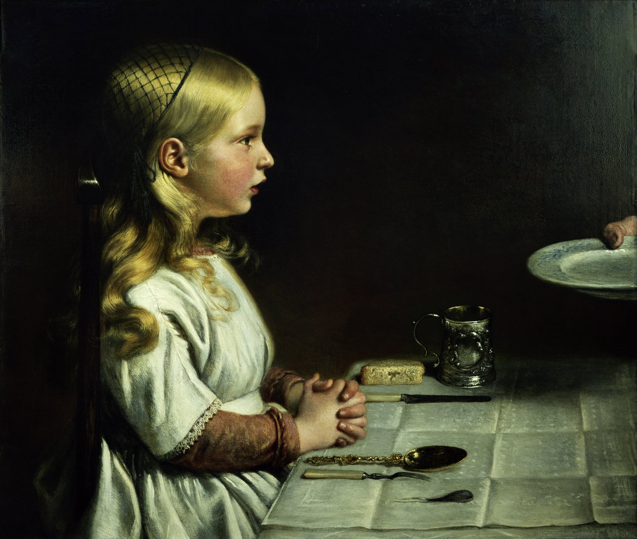 Florence Cope säger nåd vid middagstid av Charles West Cope