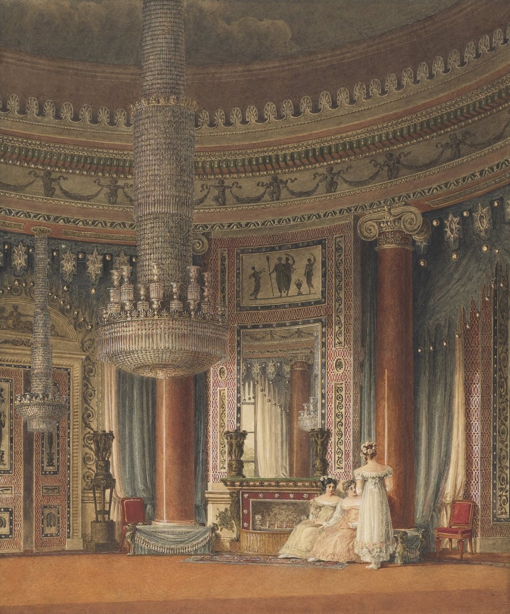 The Circular Dining Room på Carlton House, London av Charles Wild