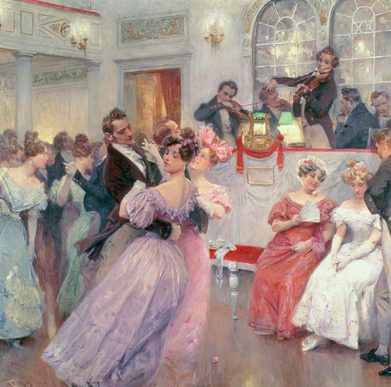 Strauss och Lanner - Balen, 1906 av Charles Wilda