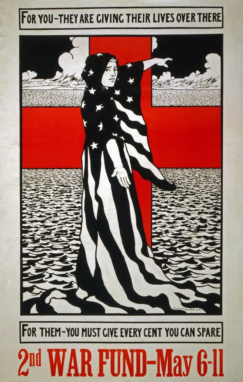 För dig - de ger sina liv där borta, 1918 av Charles William Bartlett