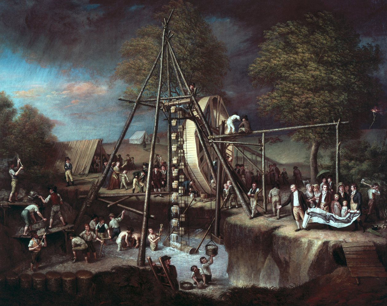 Exhumation av Mastodonten, 1806 av Charles Willson Peale