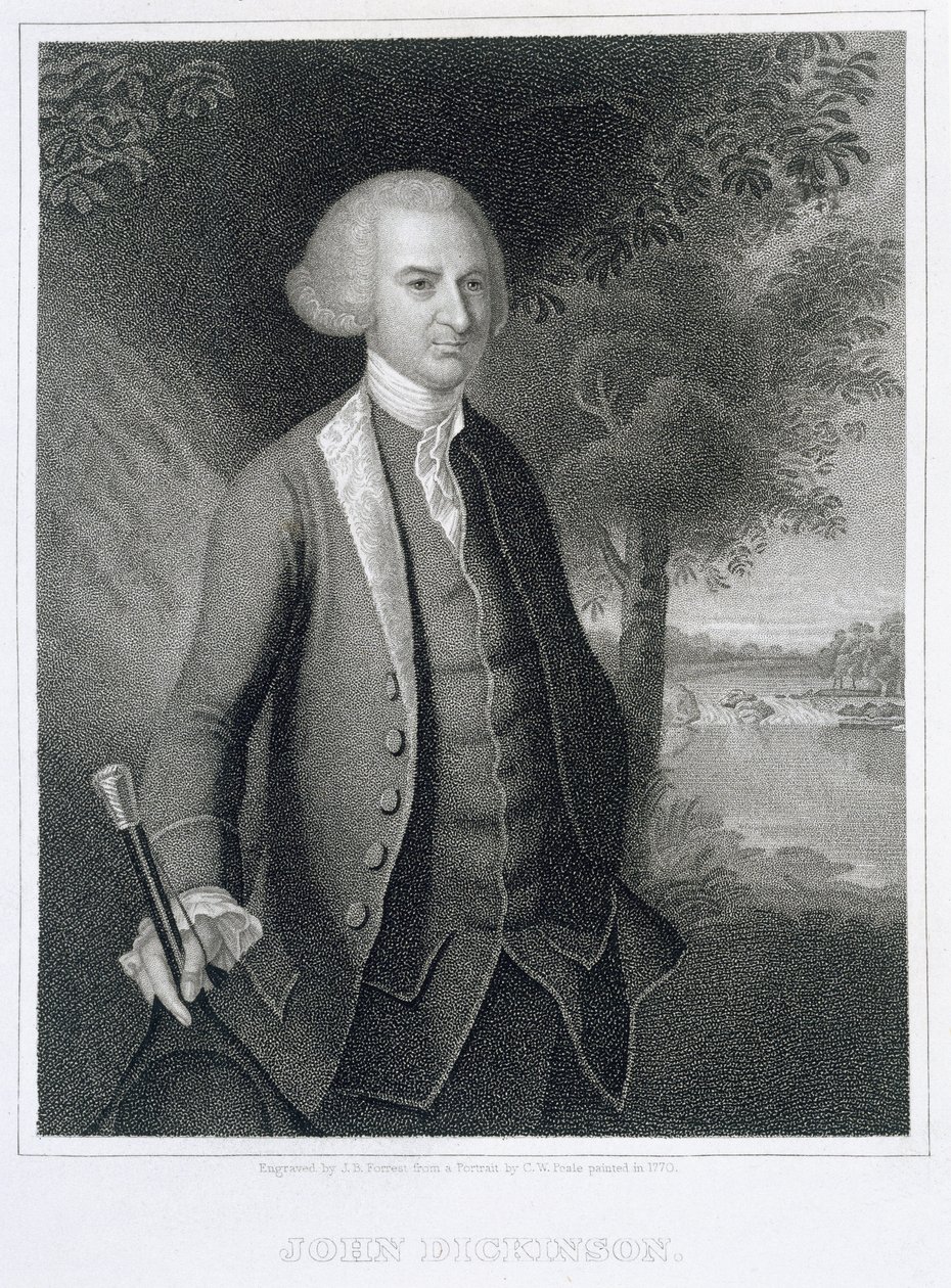 John Dickinson, graverad av John B. Forrest (1814-70) av Charles Willson Peale