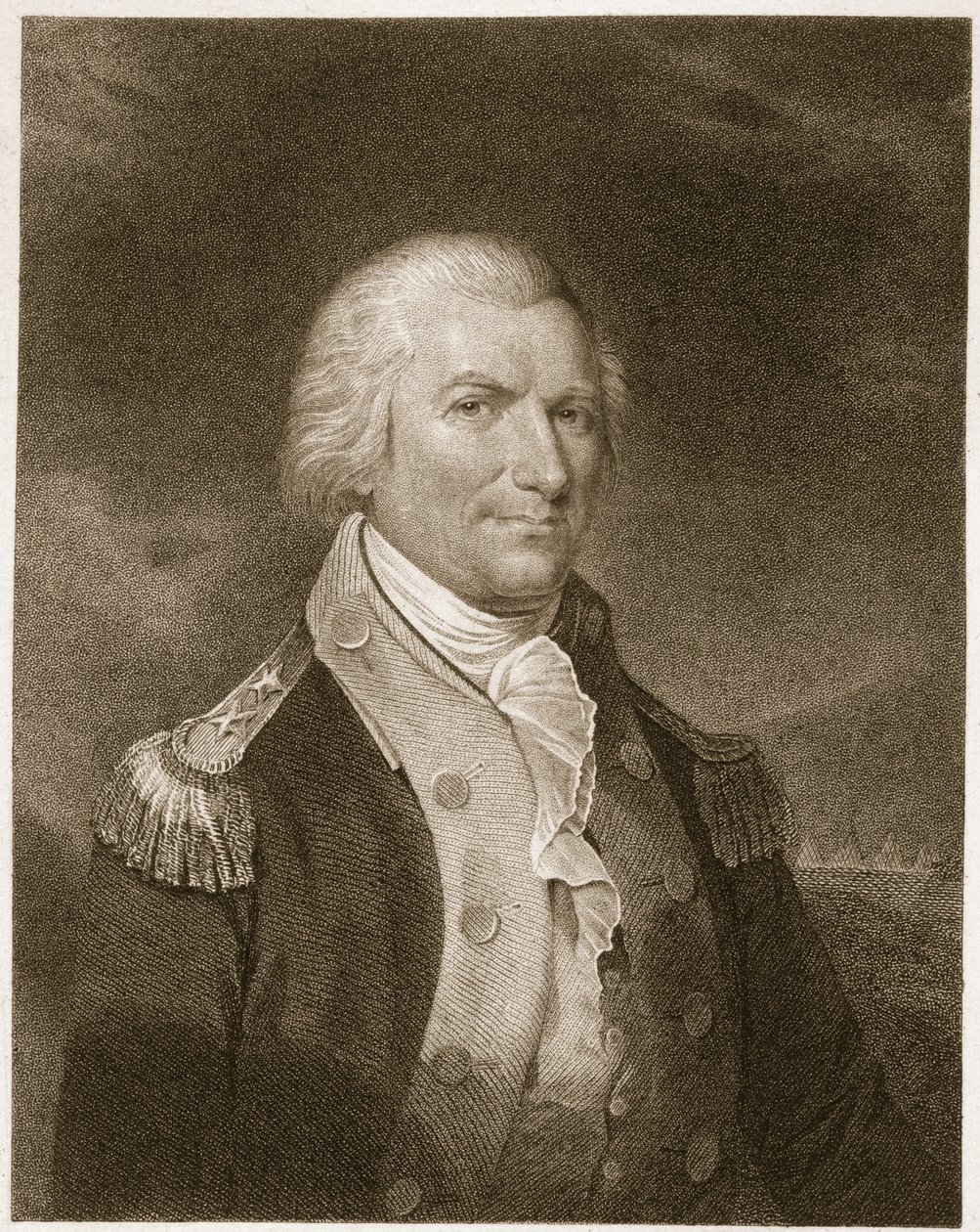 Generalmajor Arthur St. Clair, graverad av Edward Wellmore (fl.1835) efter en teckning av originalet av James Barton Longacre (1794-1869). av Charles Willson Peale