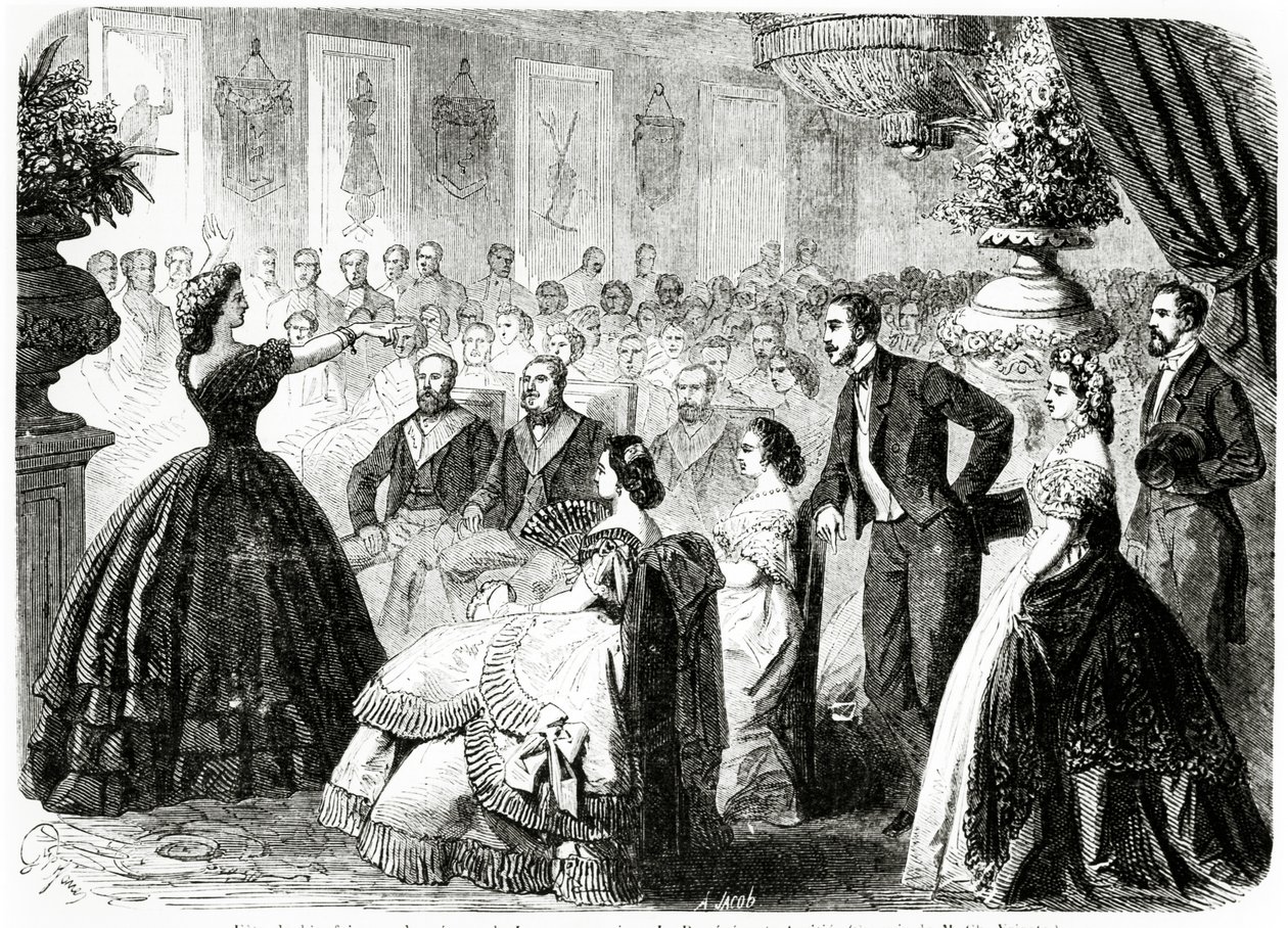 Välgörenhetsfest på frimurarlogen för ihärdig vänskap, Grand Orient of France, Paris, 1862 av Charles Yriarte