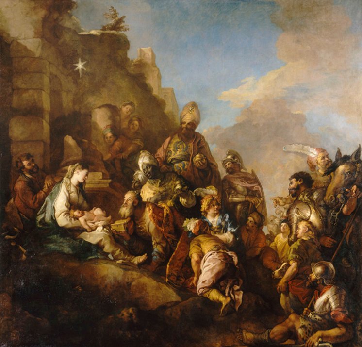  LAdoration des MagesnEnglish: Adoration of the Magin  av Charles de la Fosse