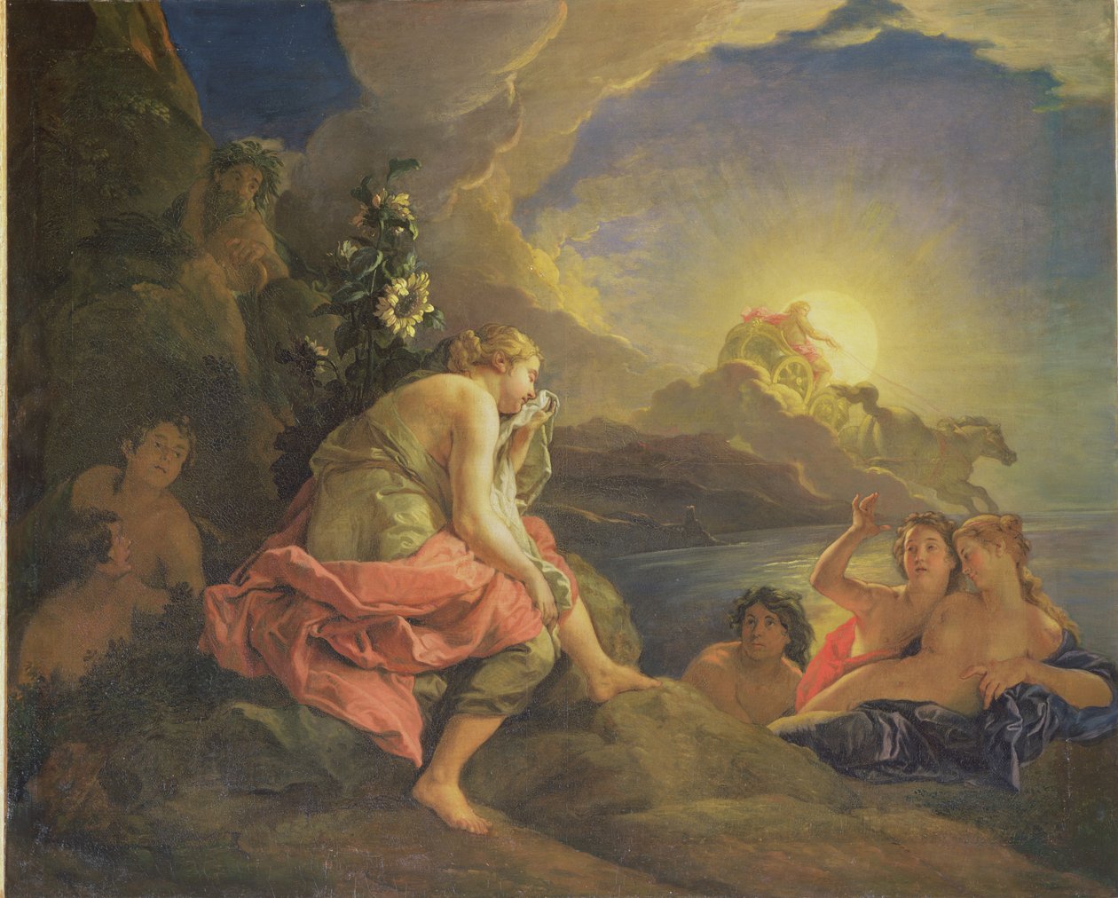 Clytie förvandlad till en solros, 1688 av Charles de la Fosse