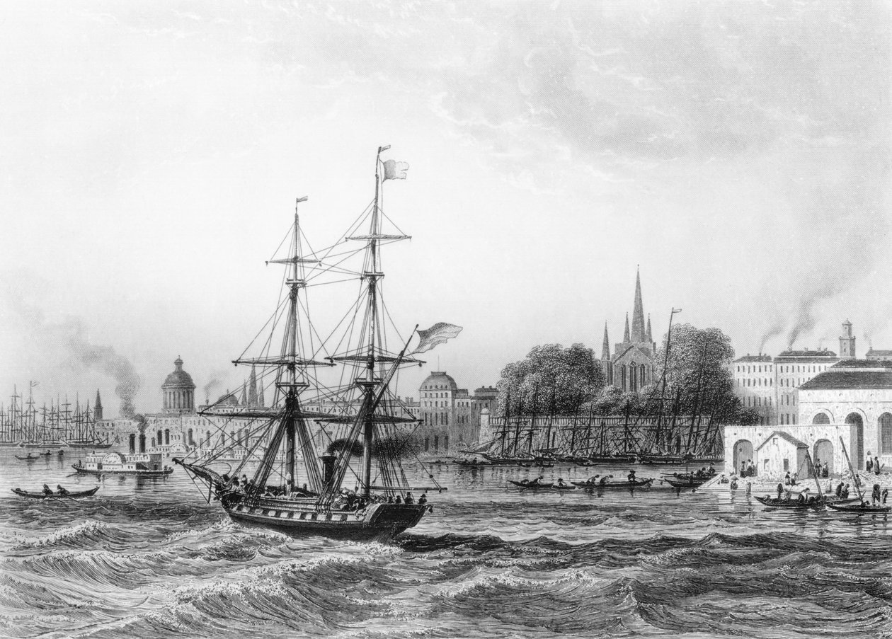 Hamnen i New Orleans av Charles de Lalaisse