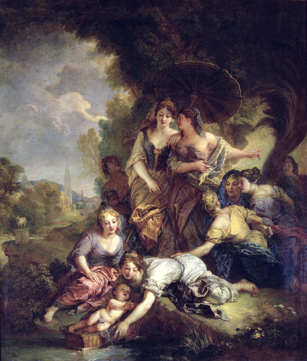Moses räddad från vattnet av Charles de la Fosse