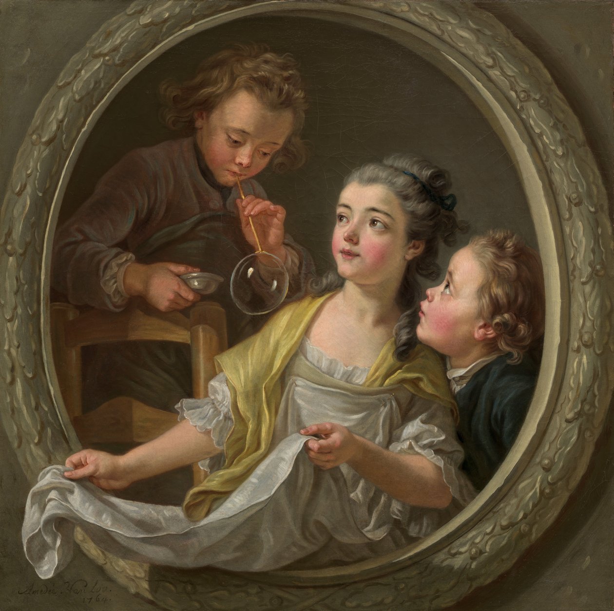 Tvålbubblor av Charles-Amedee-Philippe van Loo