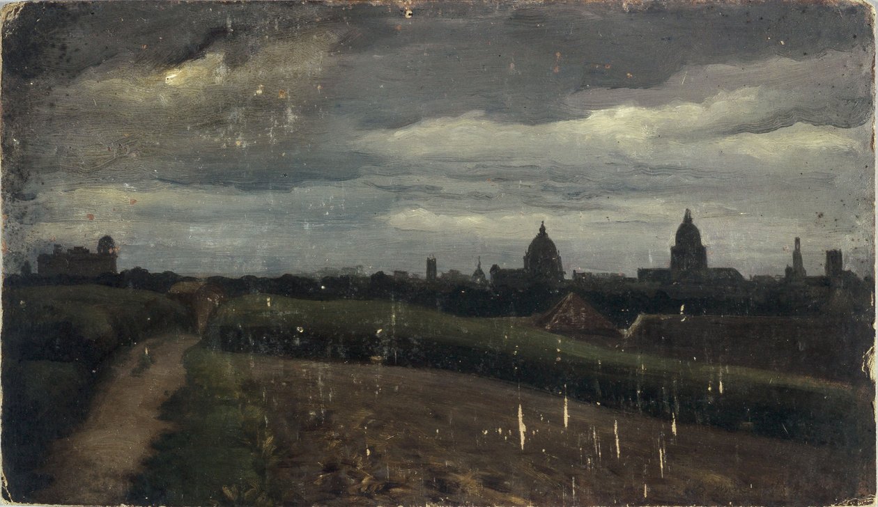 Allmän vy över Paris från Gobelins av Charles Emile Cuisin