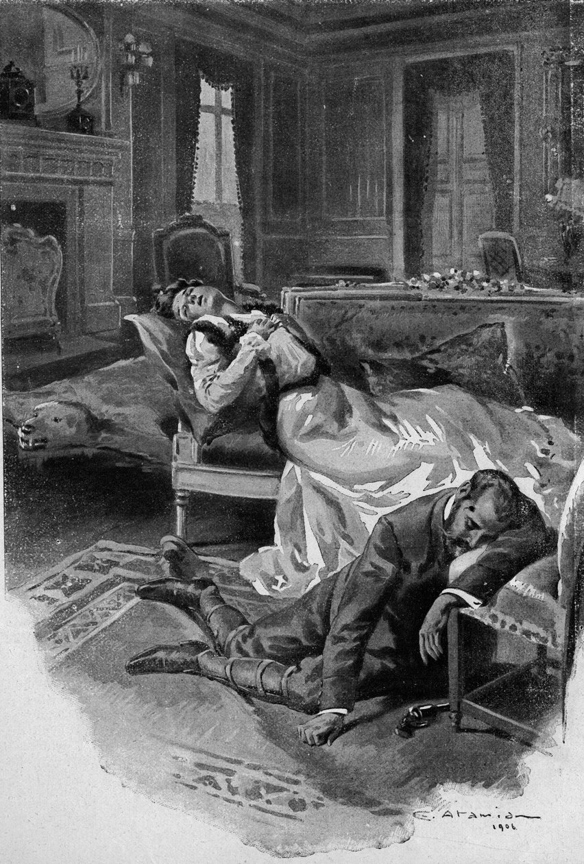 Ärkehertig Rudolf, kronprins av Österrike (1858-1889), dödar sig själv och sin älskarinna, friherrinnan Mary Vetsera, i sin jaktstuga i Mayerling - Drama av Mayerling: ärkehertig Rodolf av Habsburg (ärkehertig Rodolf av Habsburg) (Habsburg-Lorraine) ( 1858 av Charles Garabed Atamian