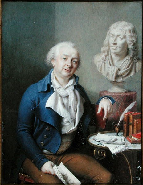 Porträtt av Dazincourt (1747-1809) (olja på panel) av Charles Marie Bouton