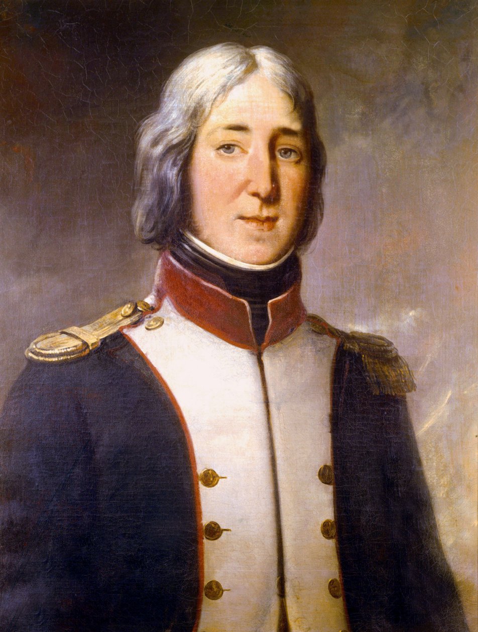 Porträtt av Edouard Mortier i uniformen av en kapten för 1:a bataljonen i norr 1792 av Charles Philippe Lariviere
