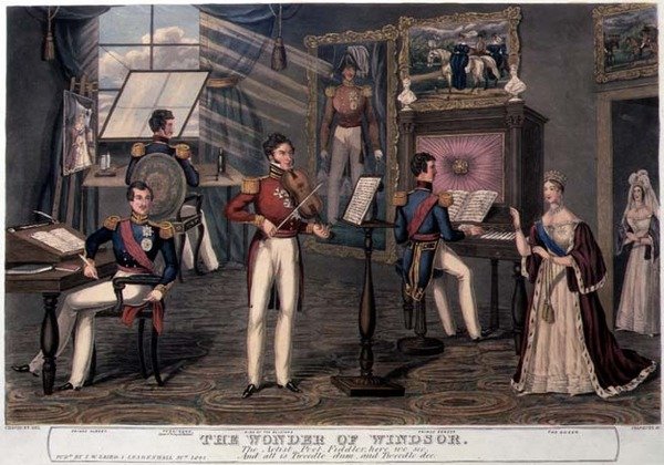 The Wonder of Windsor: The Artist, Poet, Fiddler Here We See, And all is Tweedle-dum and Tweedle Dee, c.1841 av Charles Hunt