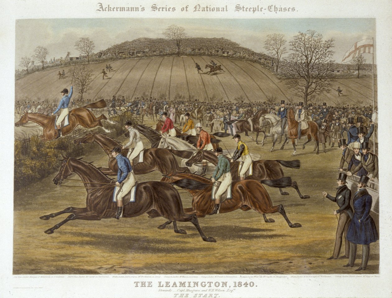 The Leamington, 20 oktober 1840: The Start (färg litho) av Charles Hunt