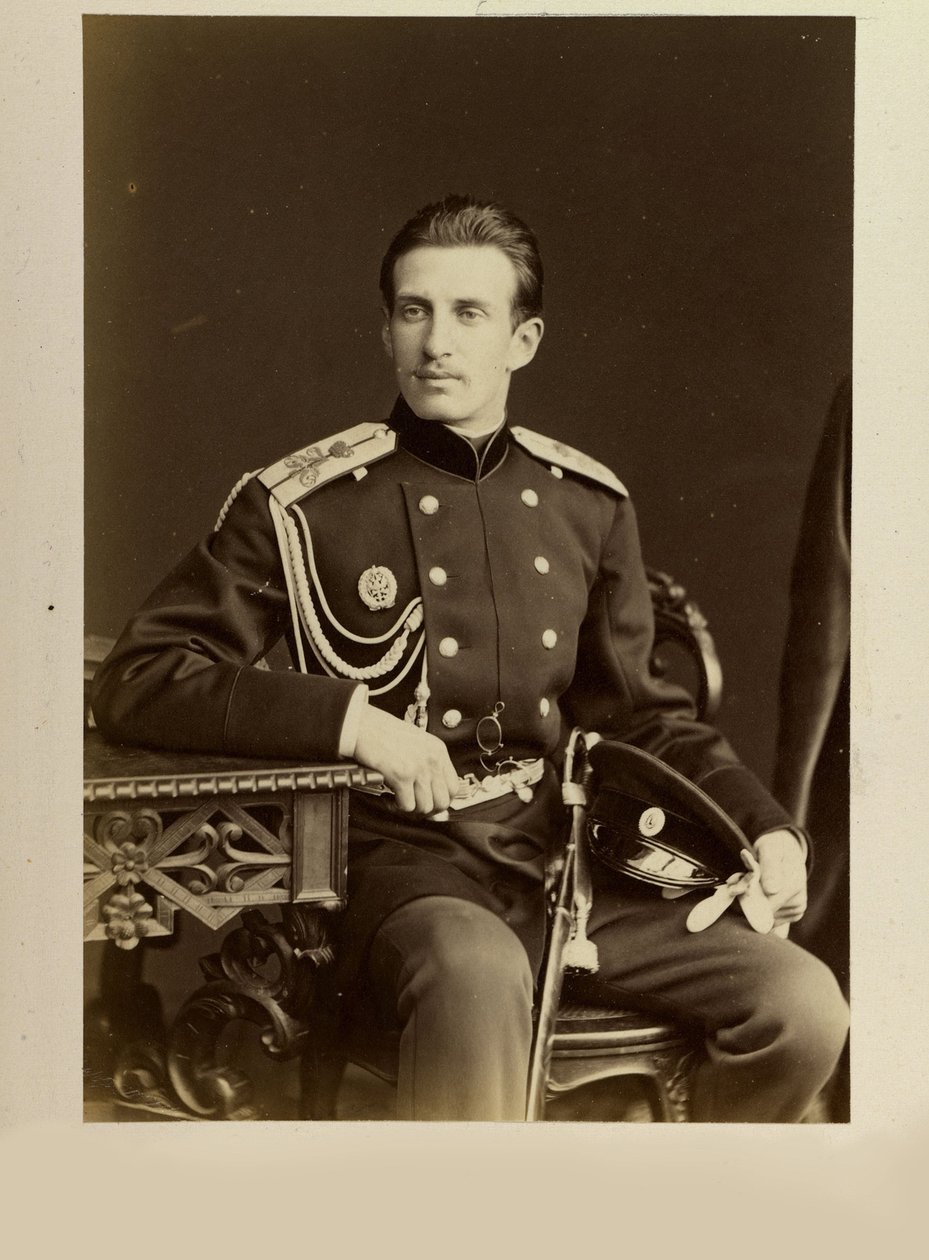 Nicolas Constantinovitch de Russie - Porträtt av storhertig Nicholas Constantinovich av Ryssland (1850-1918), av Bergamasco, Charles (Karl) (1830-1896). Albumin foto av Charles Bergamasco