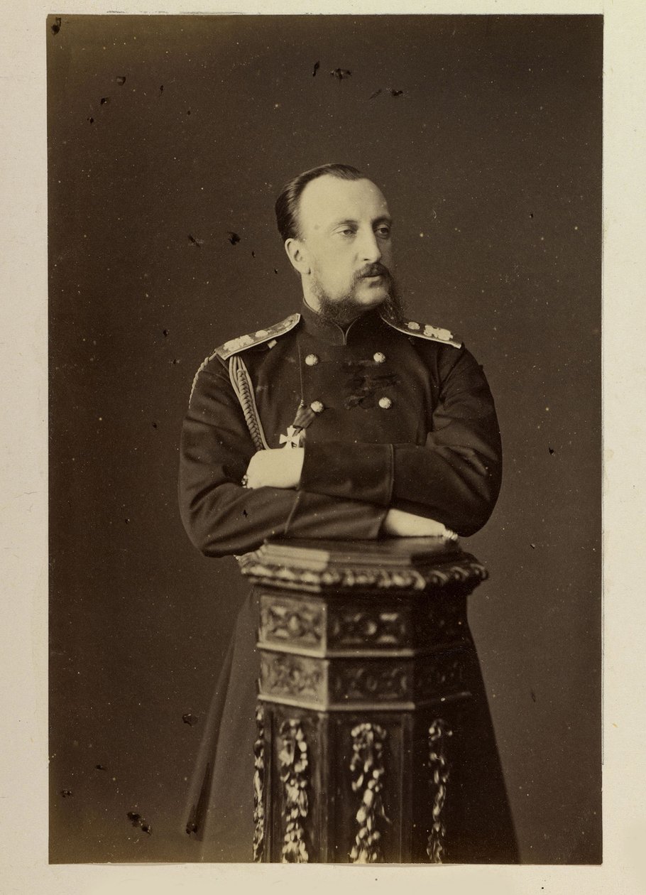 Nicolas Nikolaievitch de Russie - Porträtt av storhertig Nicholas Nikolaevich (den äldre) av Ryssland (1831-1891), av Bergamasco, Charles (Karl) (1830-1896). Albumin foto av Charles Bergamasco