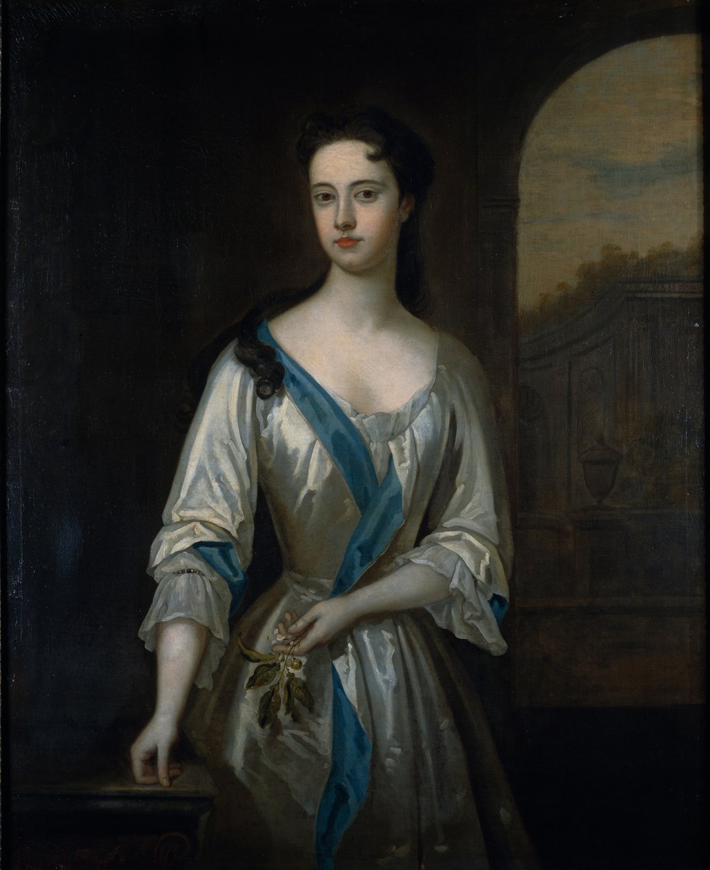Porträtt av Dorothy Savile, grevinnan av Burlington (olja på duk) av Charles (attr. to) Jervas