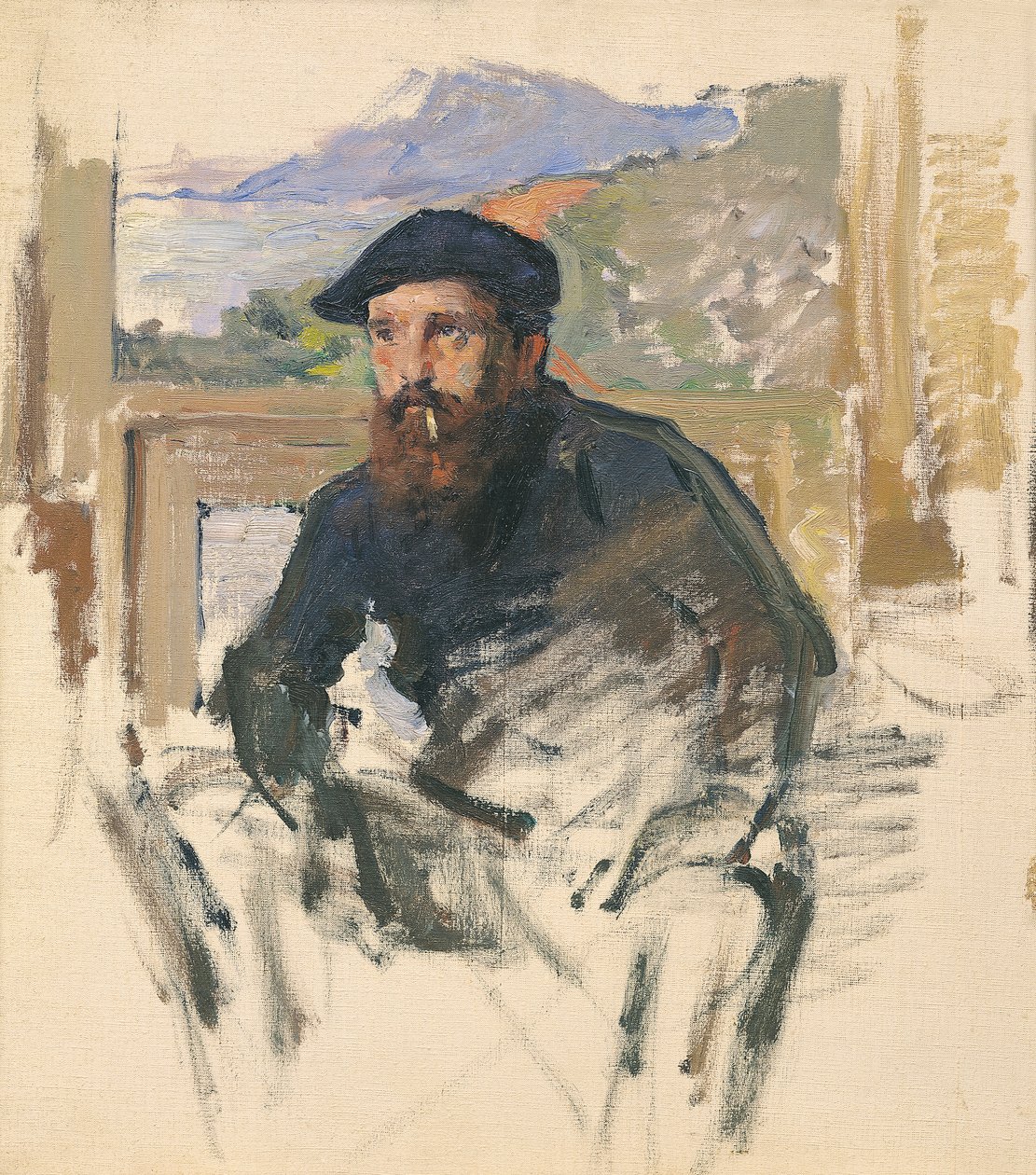 Porträtt av Monet c.1884 (olja på duk) av Charles (attr.to) Giron