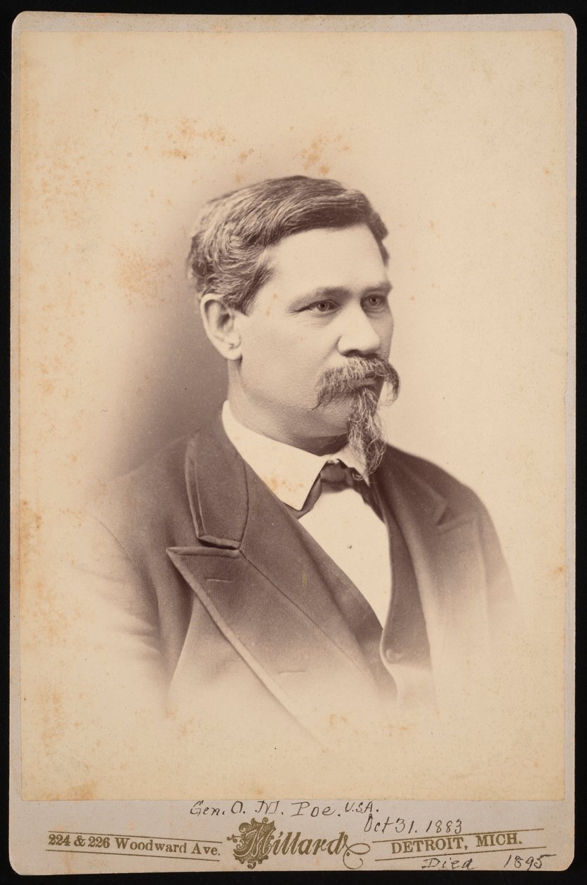 Porträtt av Orlando Metcalfe Poe 1832-1895, 31 oktober 1883. av Charles A Millard