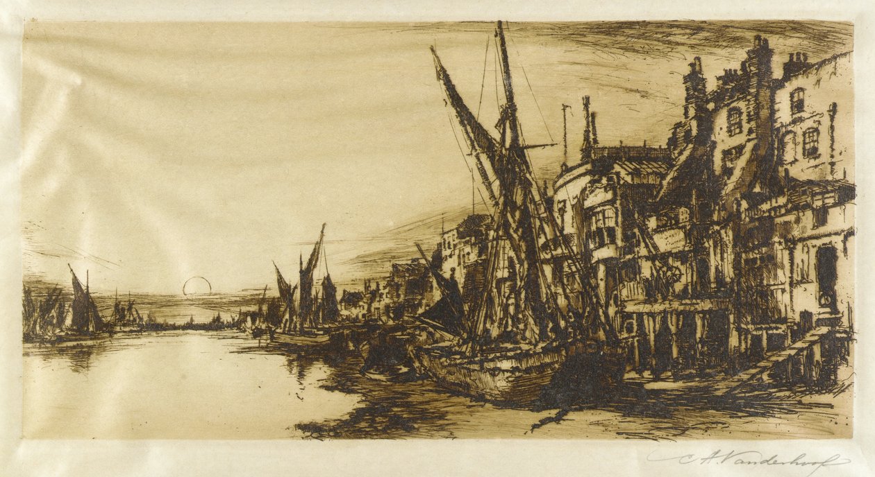 Themsen vid Limehouse av Charles A. Vanderhoof