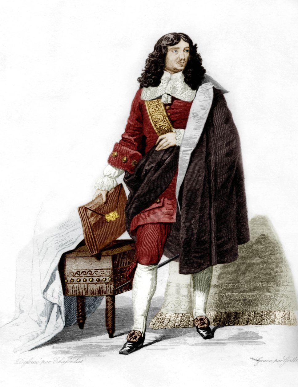 Jean-Baptiste Colbert av Charles Abraham (after) Chasselat
