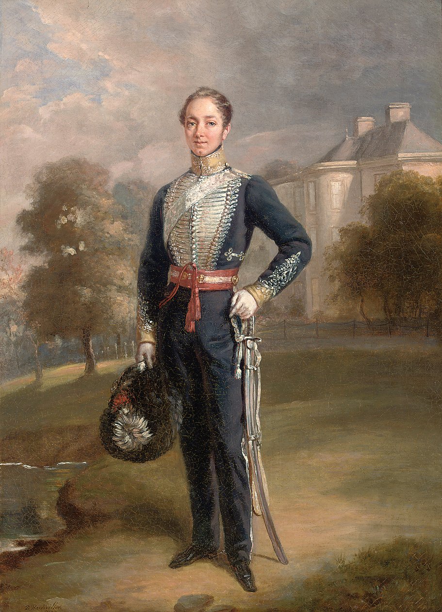 Porträtt av löjtnant George Ramsay av Lixmont, 1838 av Charles Achille DHardiviller