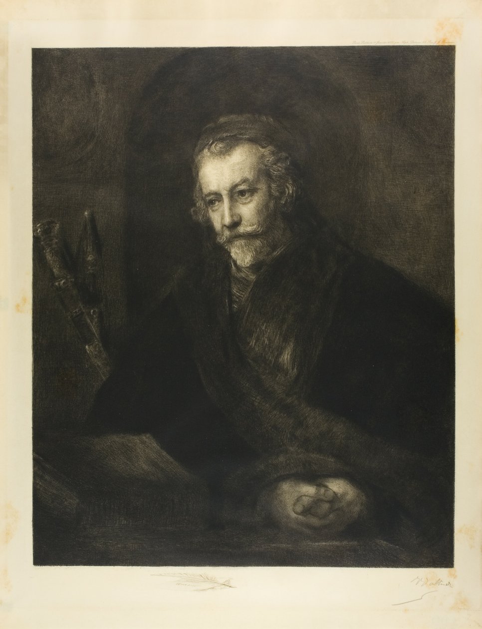 Porträtt av en man i en mössa av Charles Albert Waltner