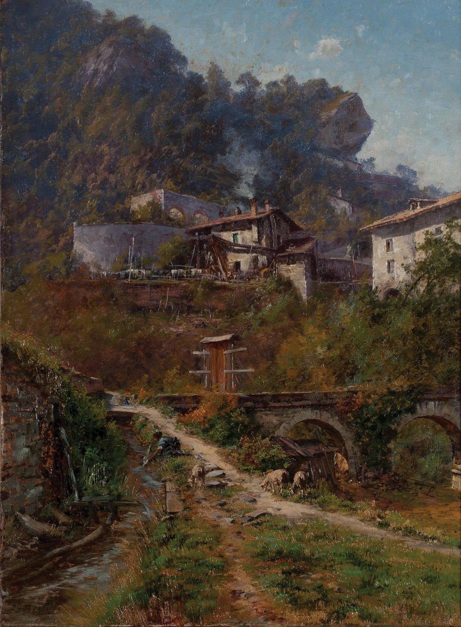 I Sassenage. The tanks of Sassenage (Olja på duk) av Charles Alexandre Bertier