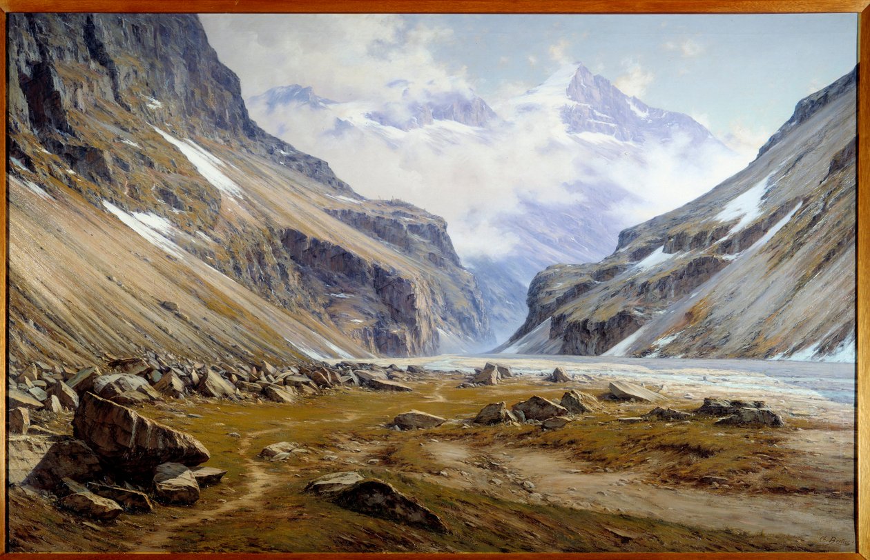 Veneondalen vid Saint Christophe en Oisans i Alperna Målning av Charles Bertier (1860-1924) 1894 Mått 2x3,2 m Grenoble, Fine Arts Museum - Valley of Veneon vid Saint Christophe en Oisans i Alperna. Målning av Charles Bertier (1860-1924) av Charles Alexandre Bertier
