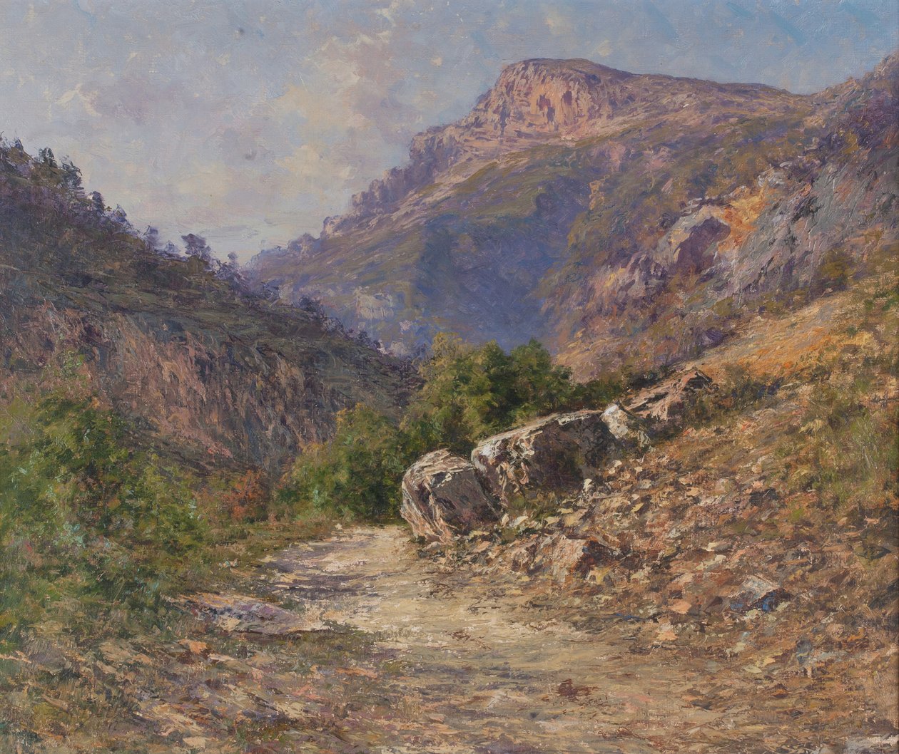 Bergsstig i Vercors 1917 (Olja på duk) av Charles Alexandre Bertier