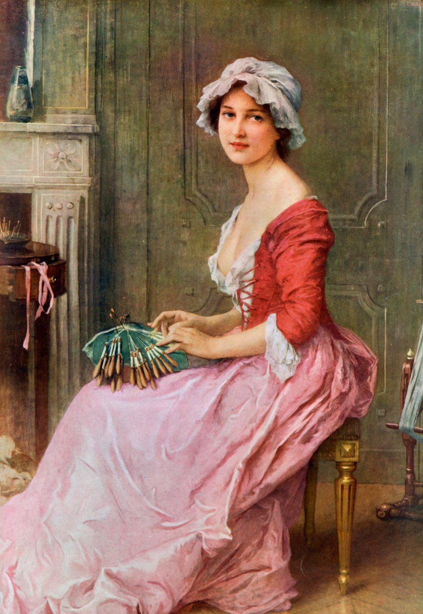 Sömmerskan, sent 1800-tal eller tidigt 1900-tal. av Charles Amable Lenoir