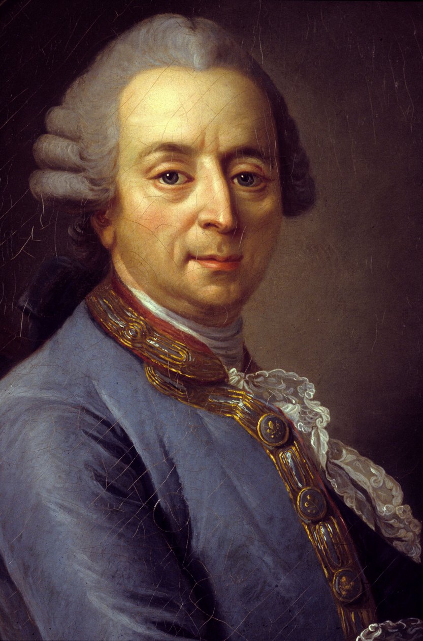 Porträtt av Jean-Rodollephe Permet av Charles Amedee Philippe van Loo