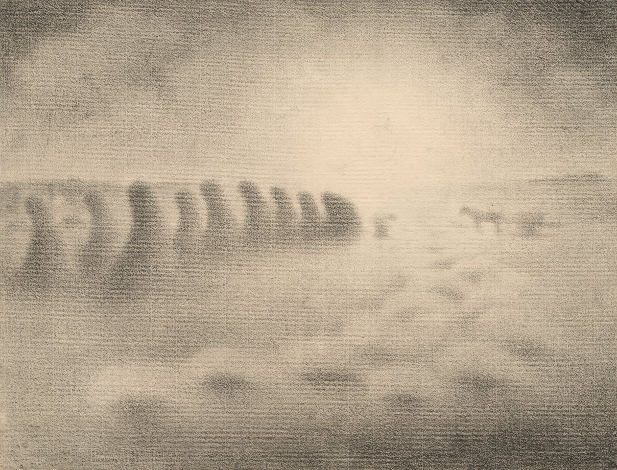 Slutet på skörden, 1890-talet. av Charles Angrand
