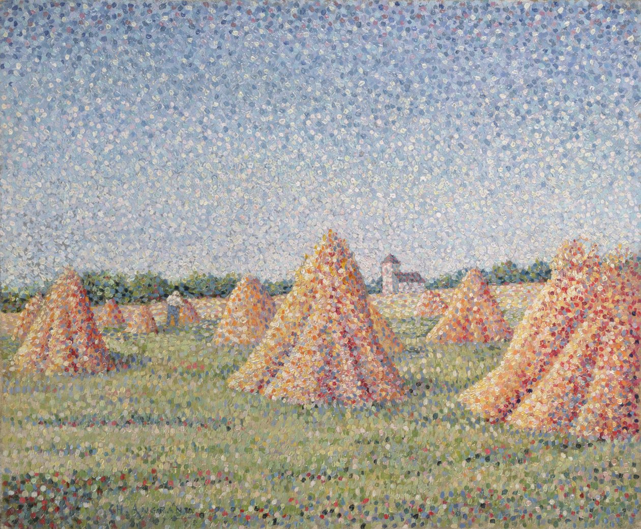 Skörden, 1890 av Charles Angrand