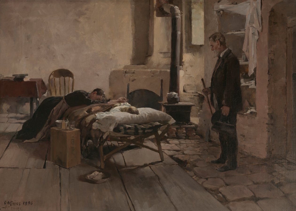 För sent, 1896. av Charles Arthur Fries