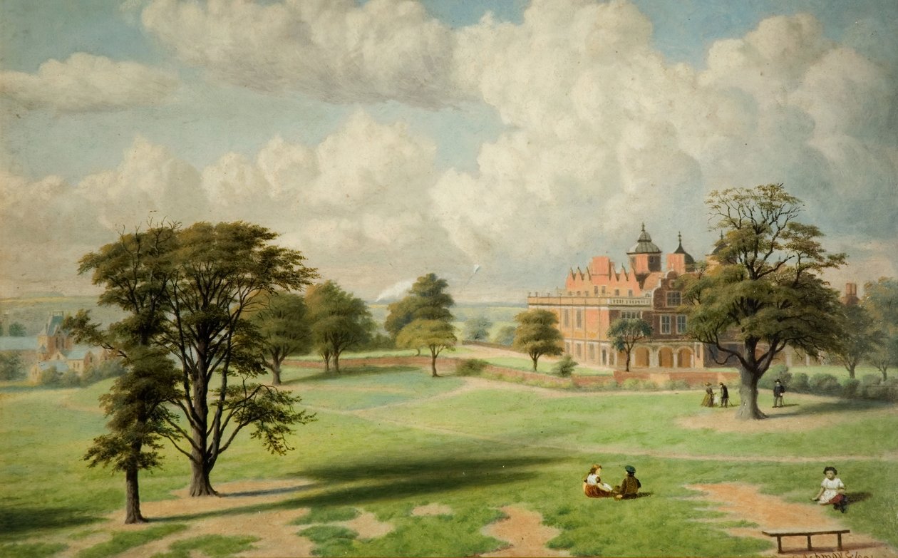 Aston Hall från parken, 1891. av Charles Ashmore