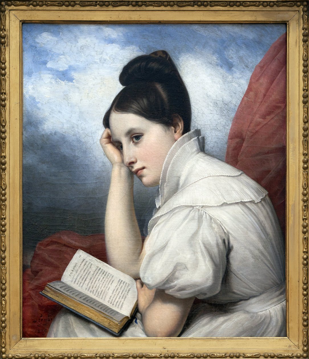 La Reader, Oljemålning på duk av Charles von Steuben (1788-1856), Fotografi, KIM Youngtae, Nantes, Nantes Museum of Fine Arts. av Charles Auguste Steuben