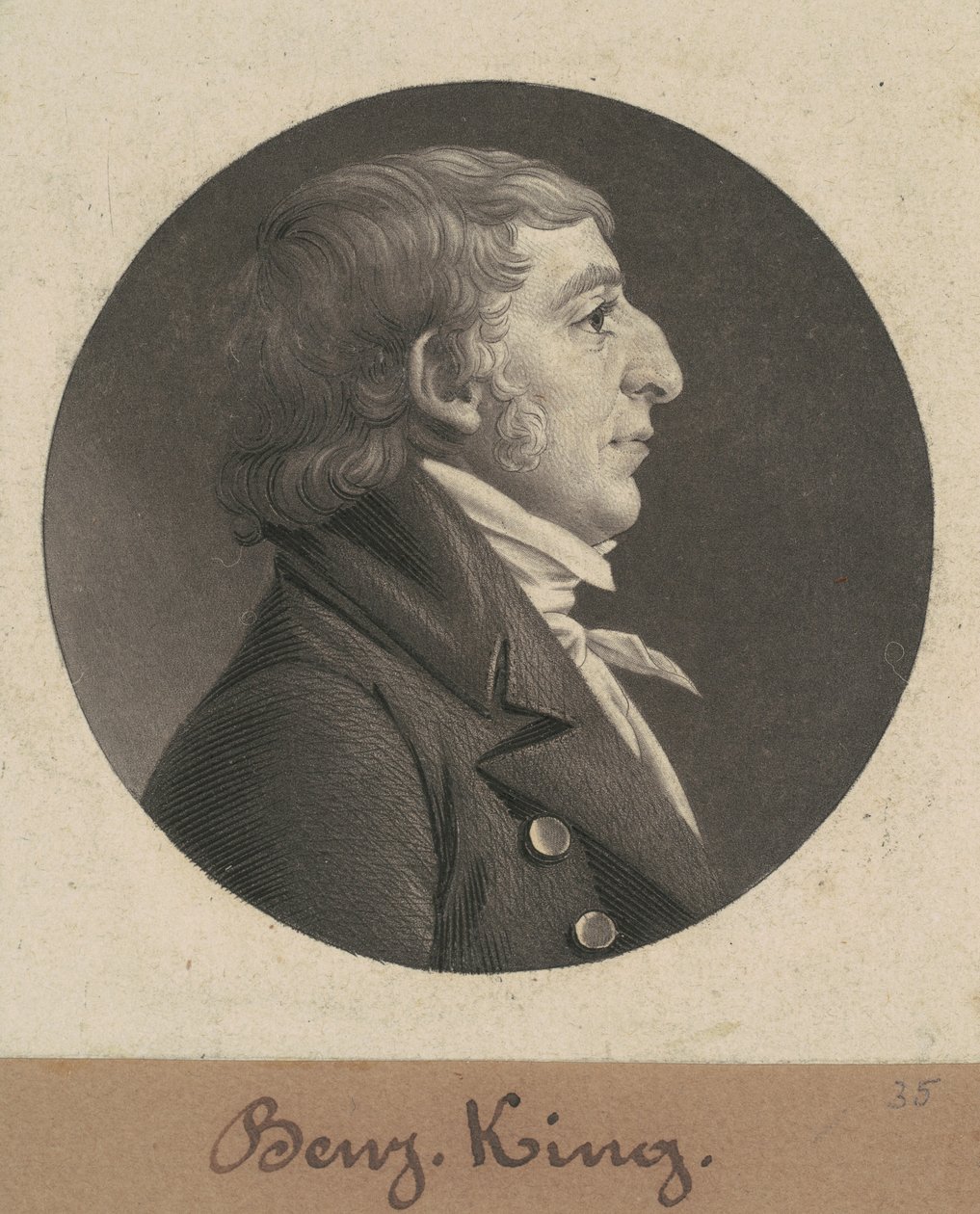Benjamin King av Charles B. J. Févret de Saint Mémin