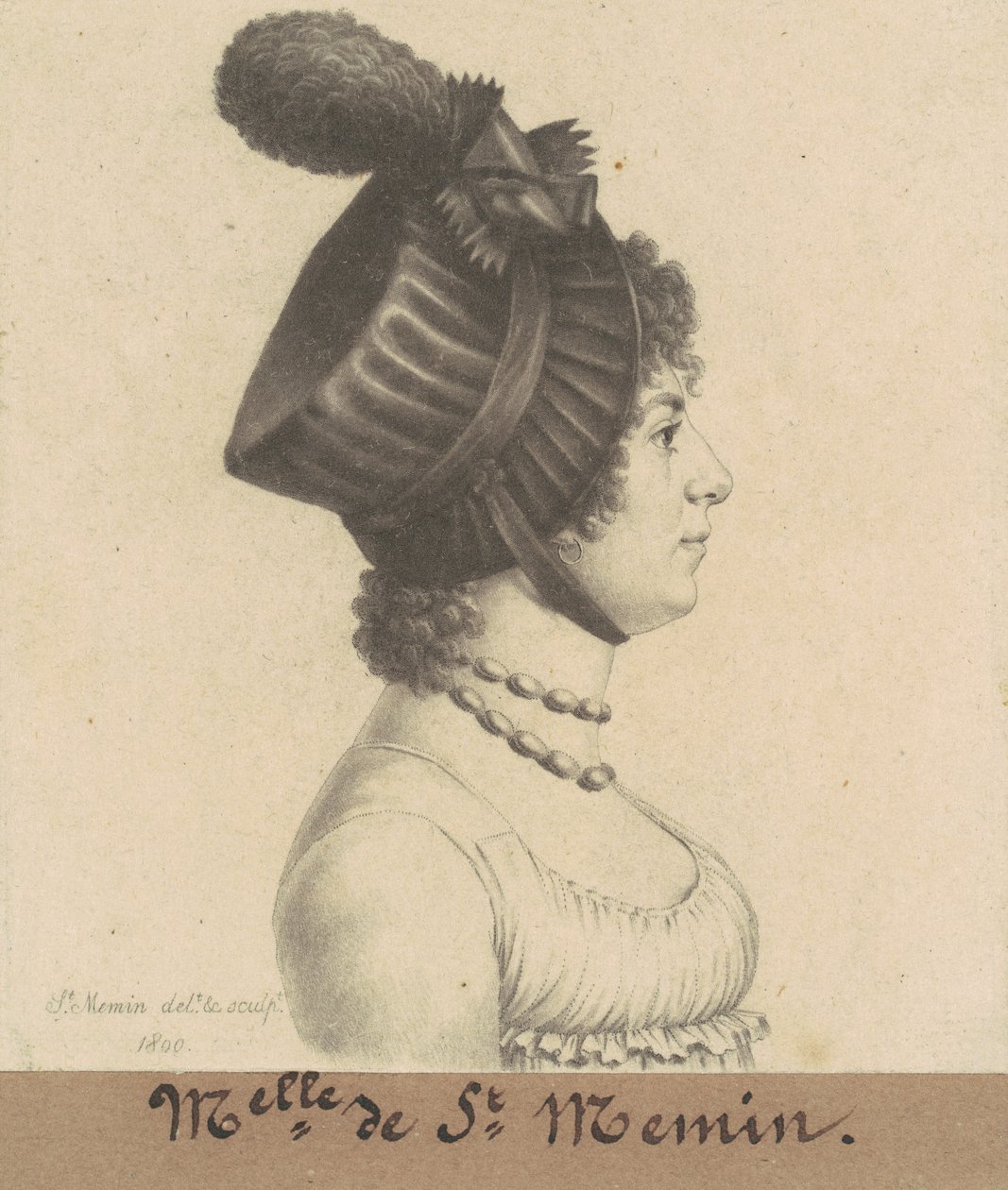 Étiennette-Charlotte-Adelaide Févret av Saint-Mémin av Charles B. J. Févret de Saint Mémin