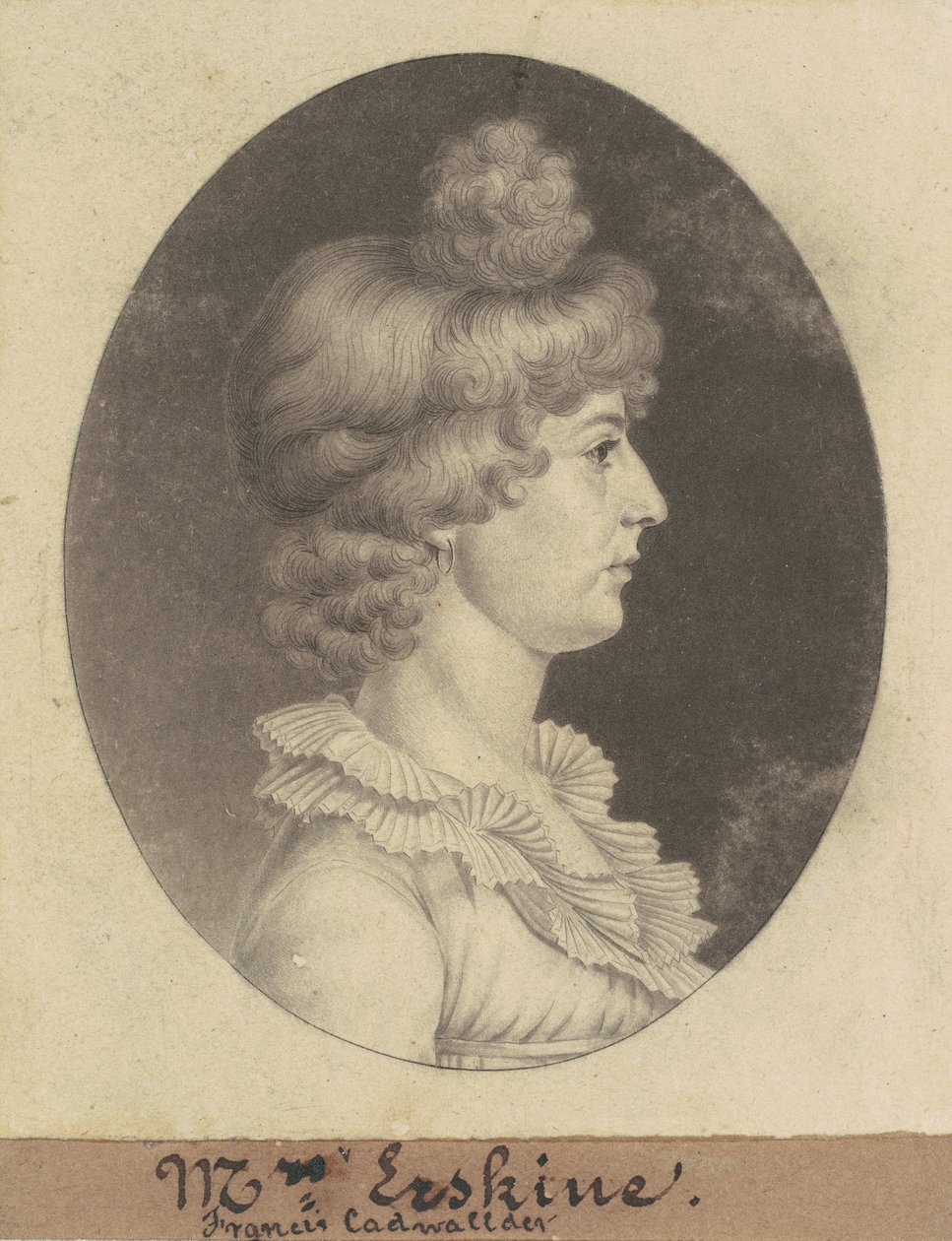 Frances Cadwalader Erskine av Charles B. J. Févret de Saint Mémin
