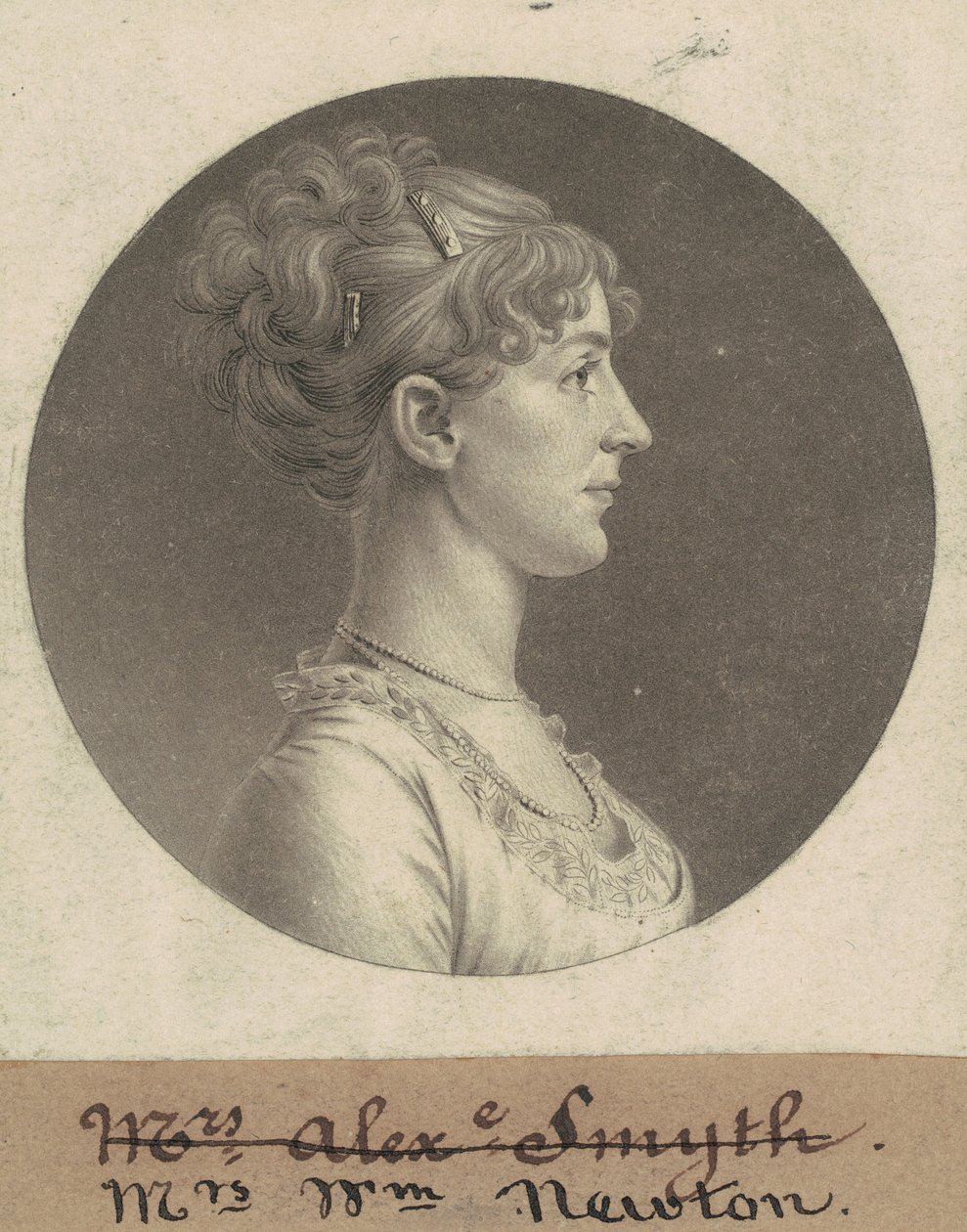 Jane Barr Stuart Newton av Charles B. J. Févret de Saint Mémin