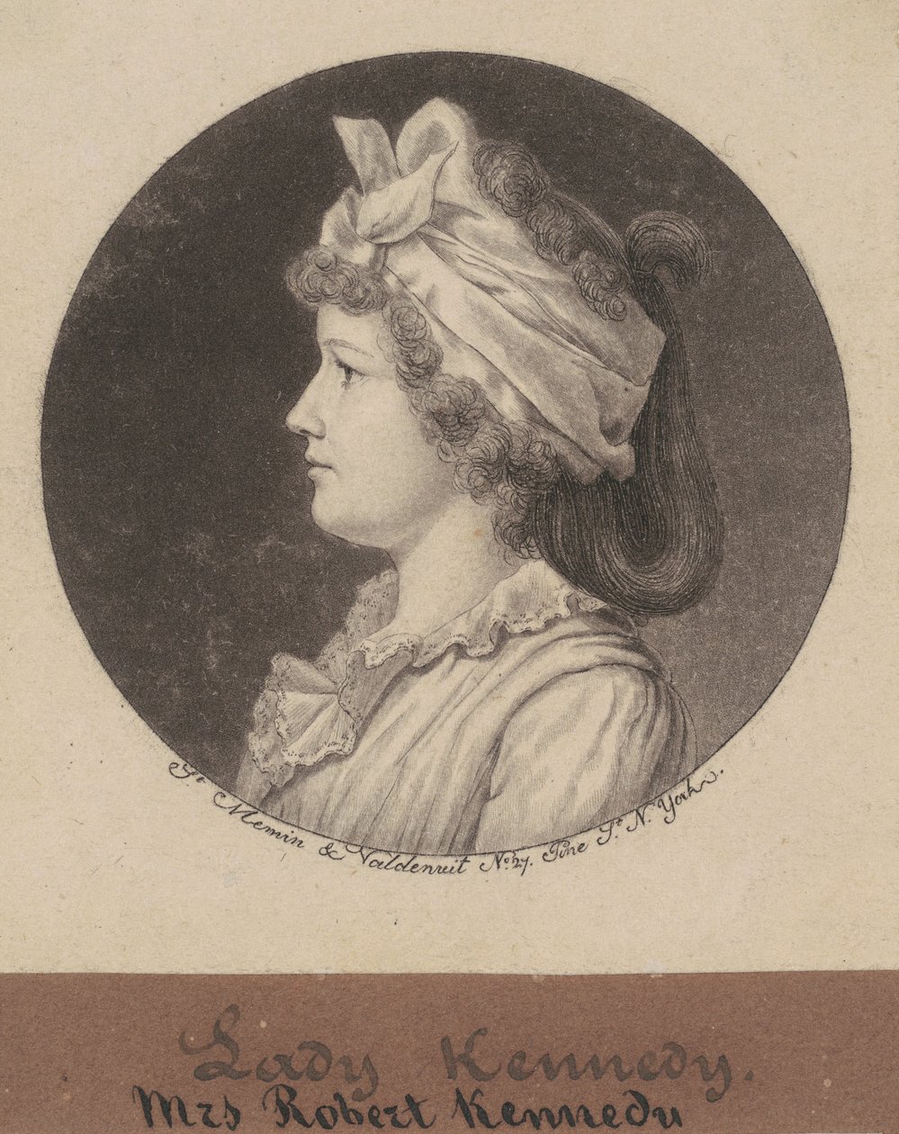 Jane Macomb Kennedy av Charles B. J. Févret de Saint Mémin