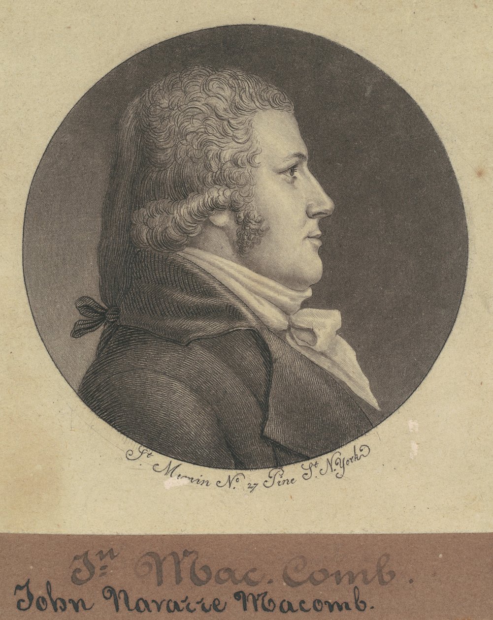 John Navarre Macomb av Charles B. J. Févret de Saint Mémin