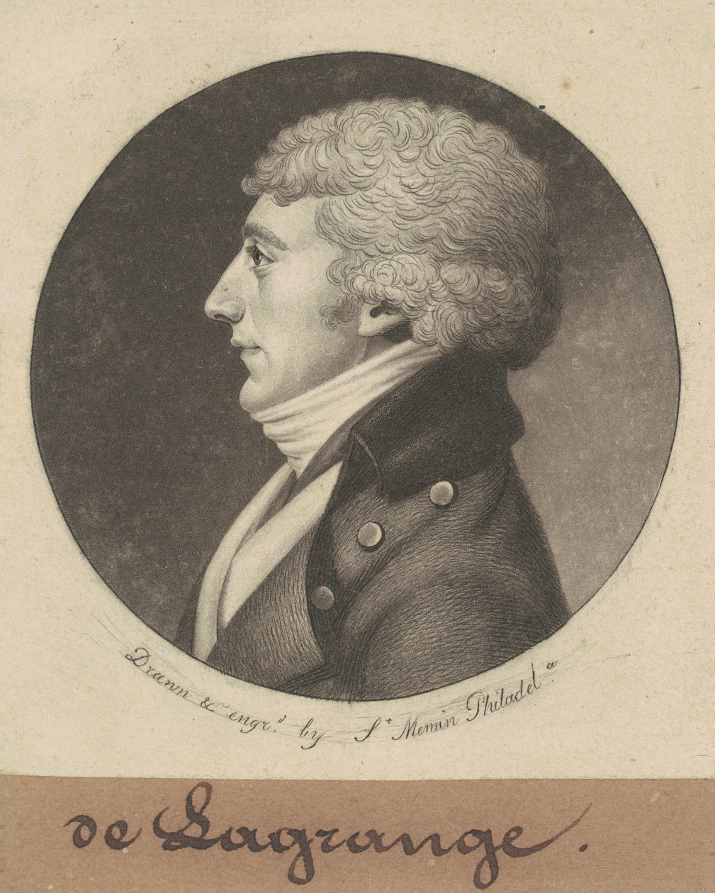 Joseph E. G. M. från Grange av Charles B. J. Févret de Saint Mémin