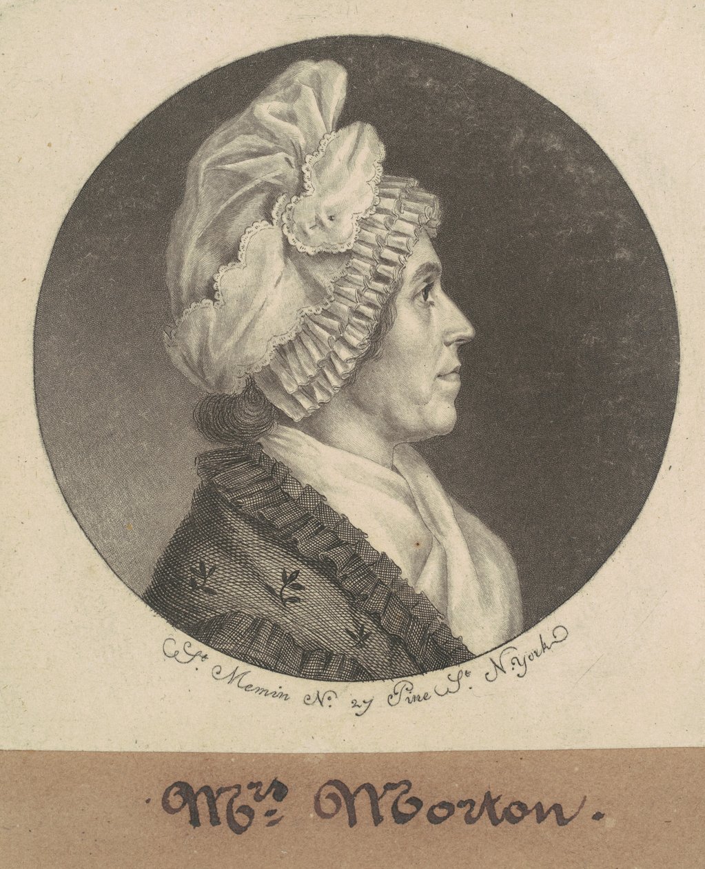 Maria Sophia Kemper Morton av Charles B. J. Févret de Saint Mémin
