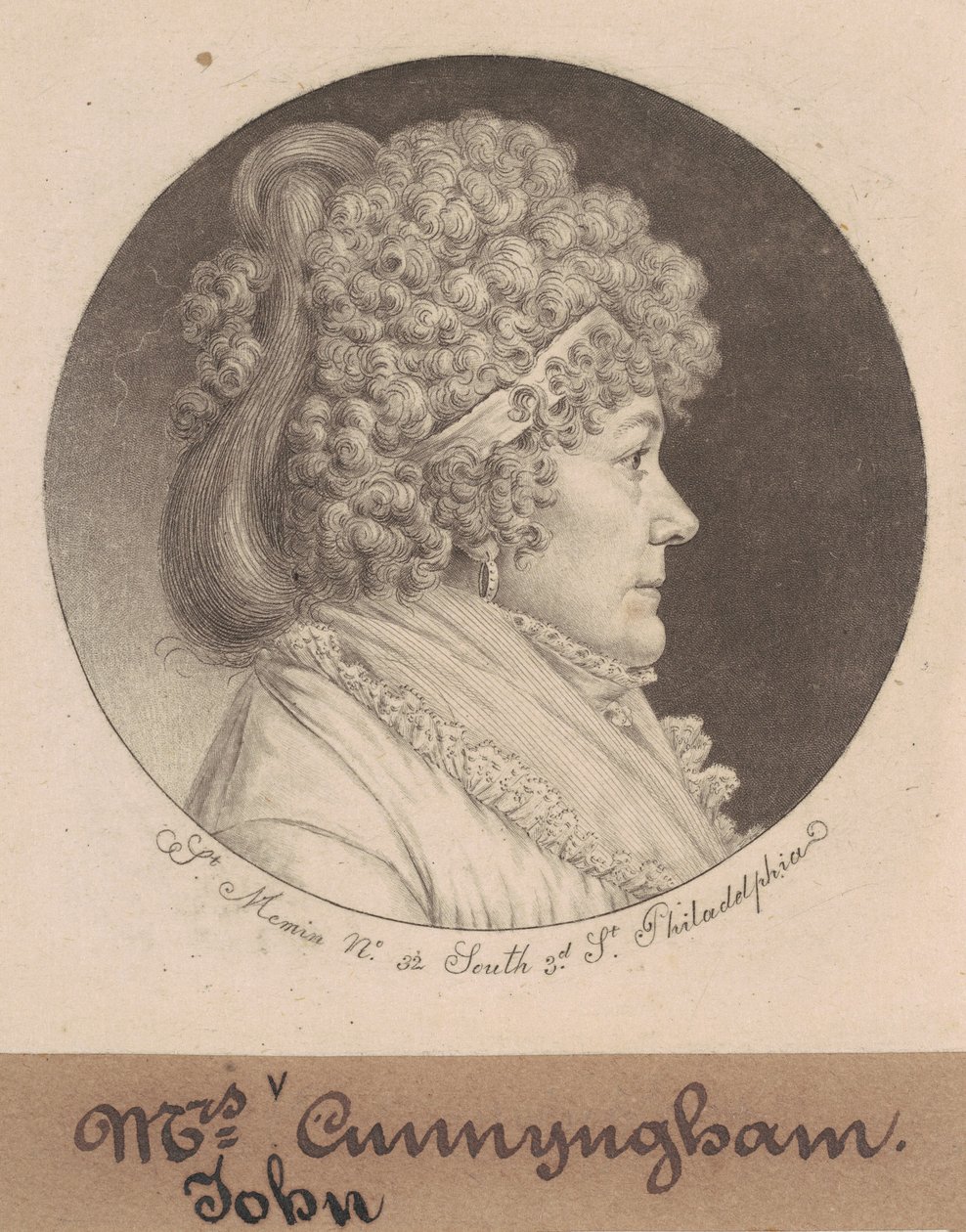 Mrs Cunnyngham av Charles B. J. Févret de Saint Mémin