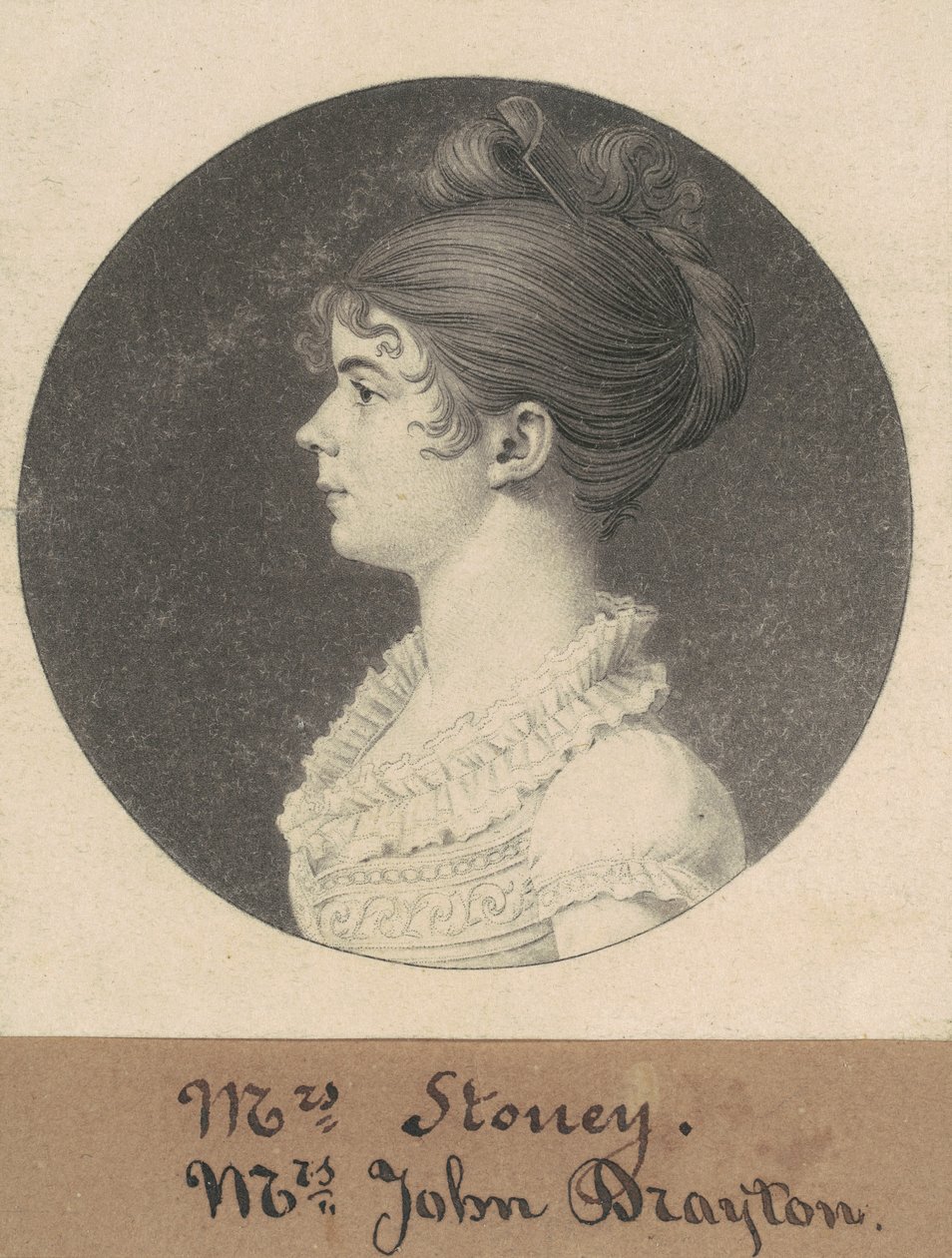 Mrs William Drayton av Charles B. J. Févret de Saint Mémin