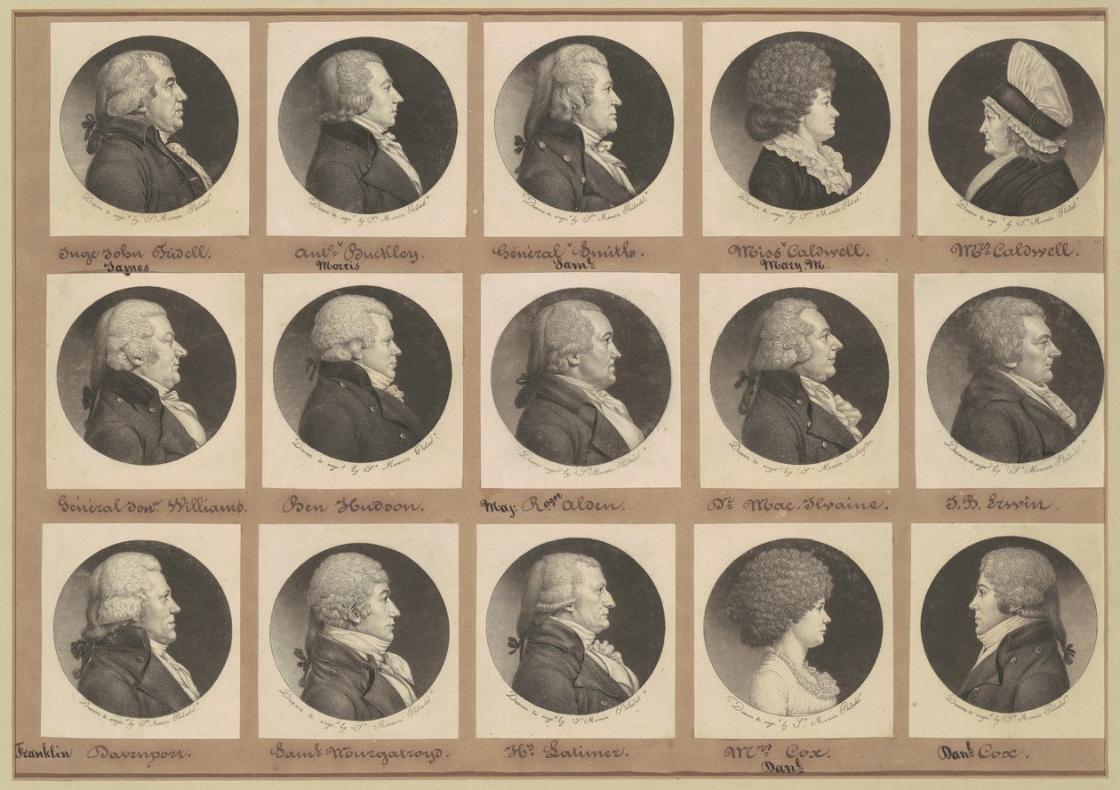 Saint-Mémin samling av porträtt, grupp 10 av Charles B. J. Févret de Saint Mémin
