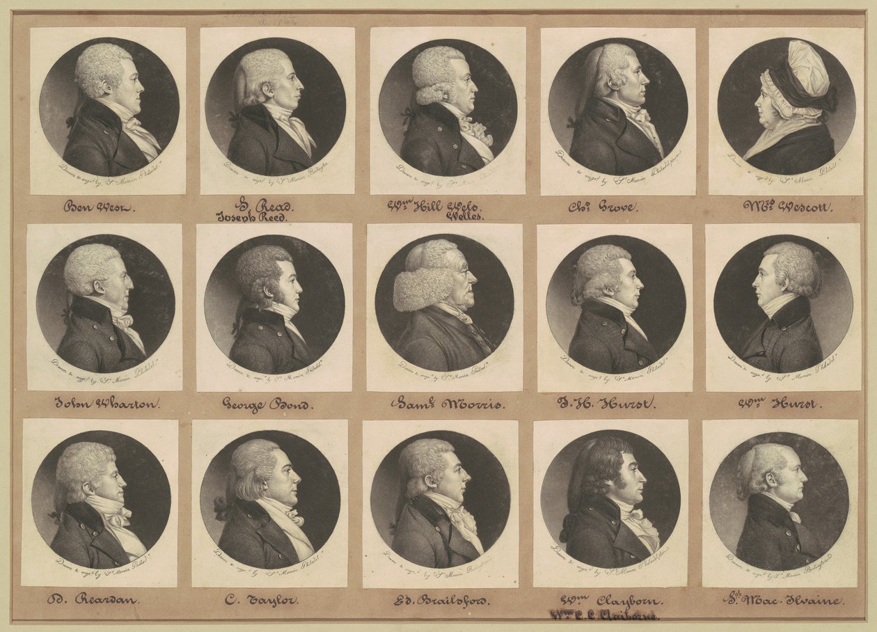 Saint-Mémin samling av porträtt, grupp 11 av Charles B. J. Févret de Saint Mémin